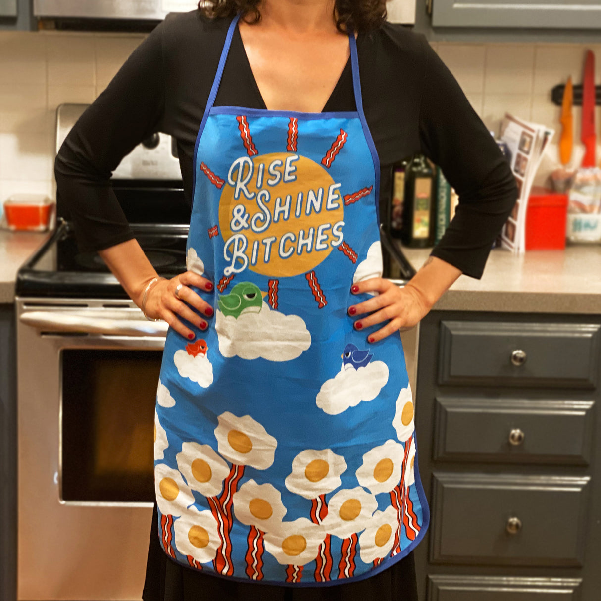 Rise And Shine Bitches Oven Mitt + Apron