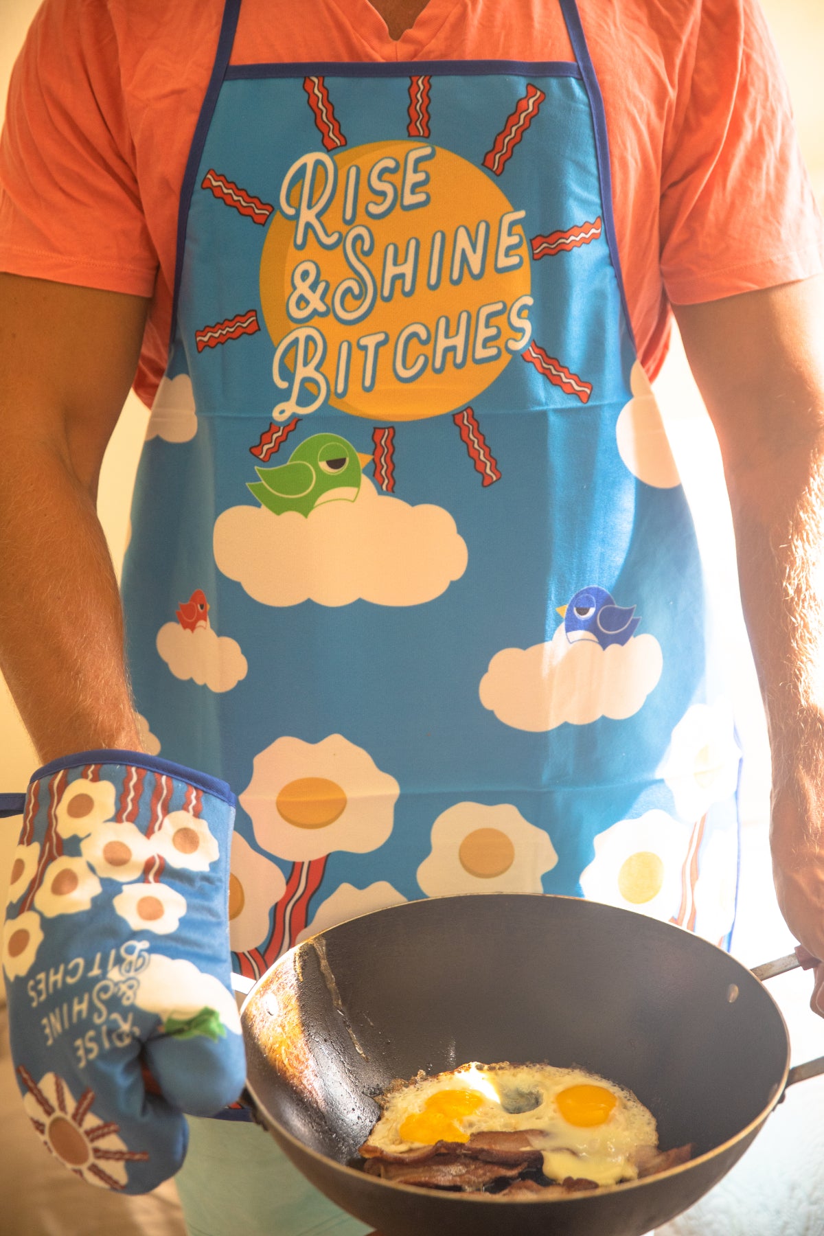 Rise And Shine Bitches Oven Mitt + Apron