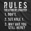 Rules For Dating My Daughter Men's Tshirt