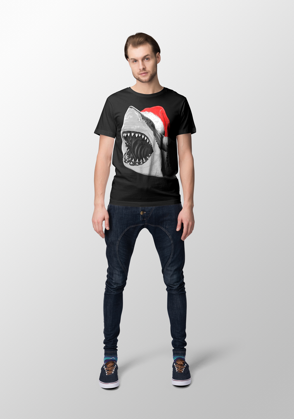 Santa Jaws Men's Tshirt