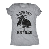 Womens Shady Beach Funny Shirts Cute Vacation Vintage Novelty Hilarious T shirt