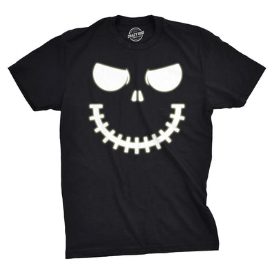 Skeleton Zipper Pumpkin Face Men's Tshirt