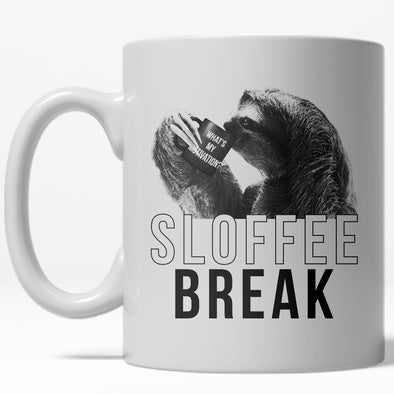 Sloffee Break Mug Funny Sloth Zoo Animal Coffee Cup - 11oz