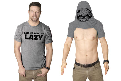 Ask Me Why I'm Lazy Sloth Flip Men's Tshirt