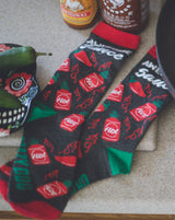 Men's Awesome Sauce Socks Funny Spicy Hot Sauce Lover Graphic Novelty Footwear