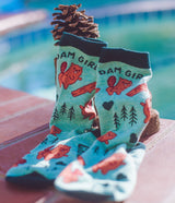 Women's Dam Girl Socks Funny Damn It Beaver Dam Novelty Saying Quote Footwear