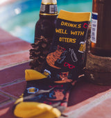 Men's Drinks Well With Otters Socks Funny Beer Party Novelty Drinking Footwear