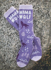 Women's Mama Wolf Socks Funny Camping Mother's Day Novelty Footwear