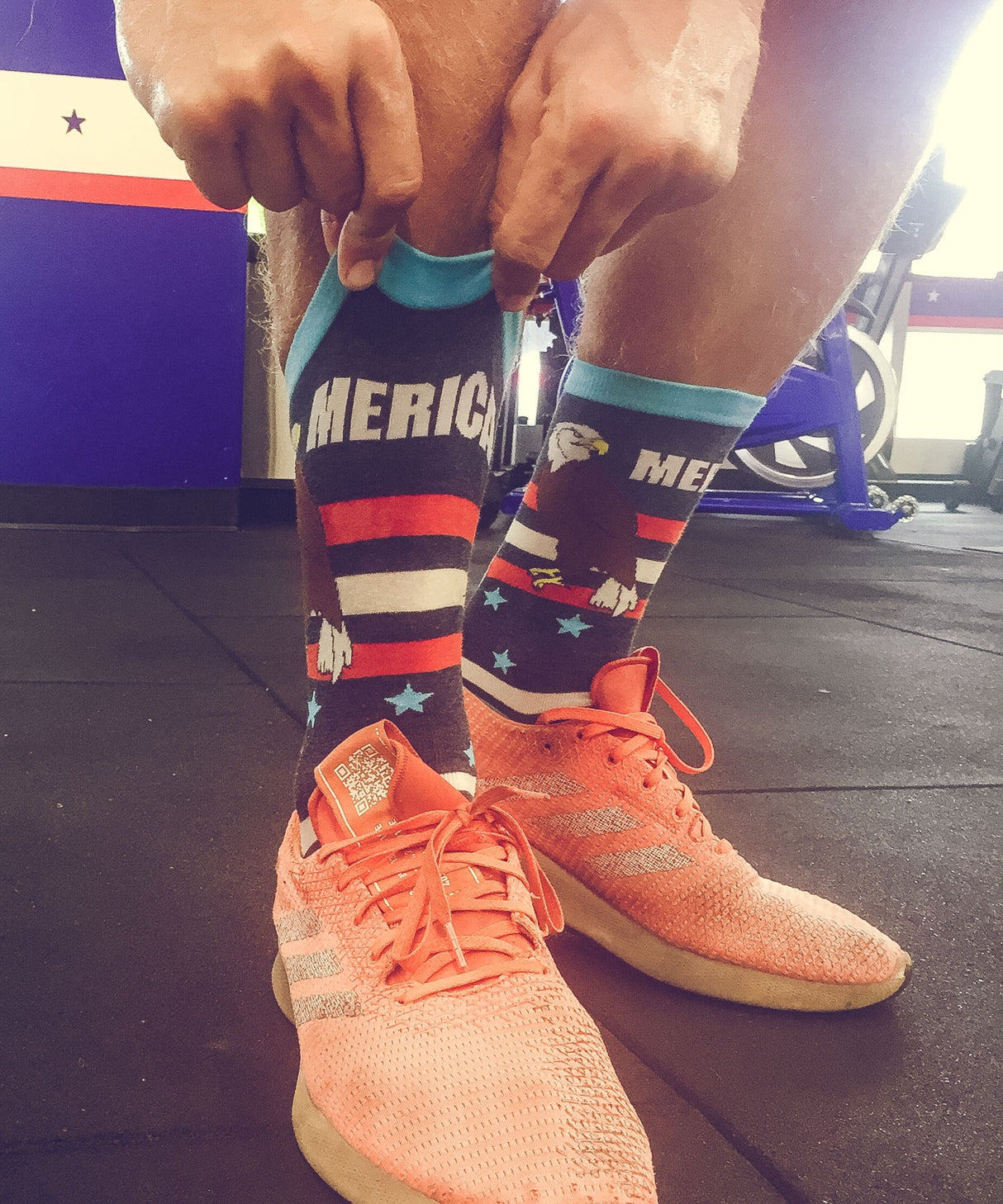 Men's Merica Socks Funny 4th Of July Independence Day USA Eagle Novelty Footwear