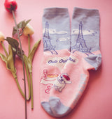 Women's Oui Oui French Bulldog Socks Funny Sarcastic Pet Puppy Lover Novelty Dog Footwear