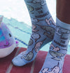 Women's Save The Narwhals Socks Cute Ocean Whale Unicorn of The Sea Graphic Footwear