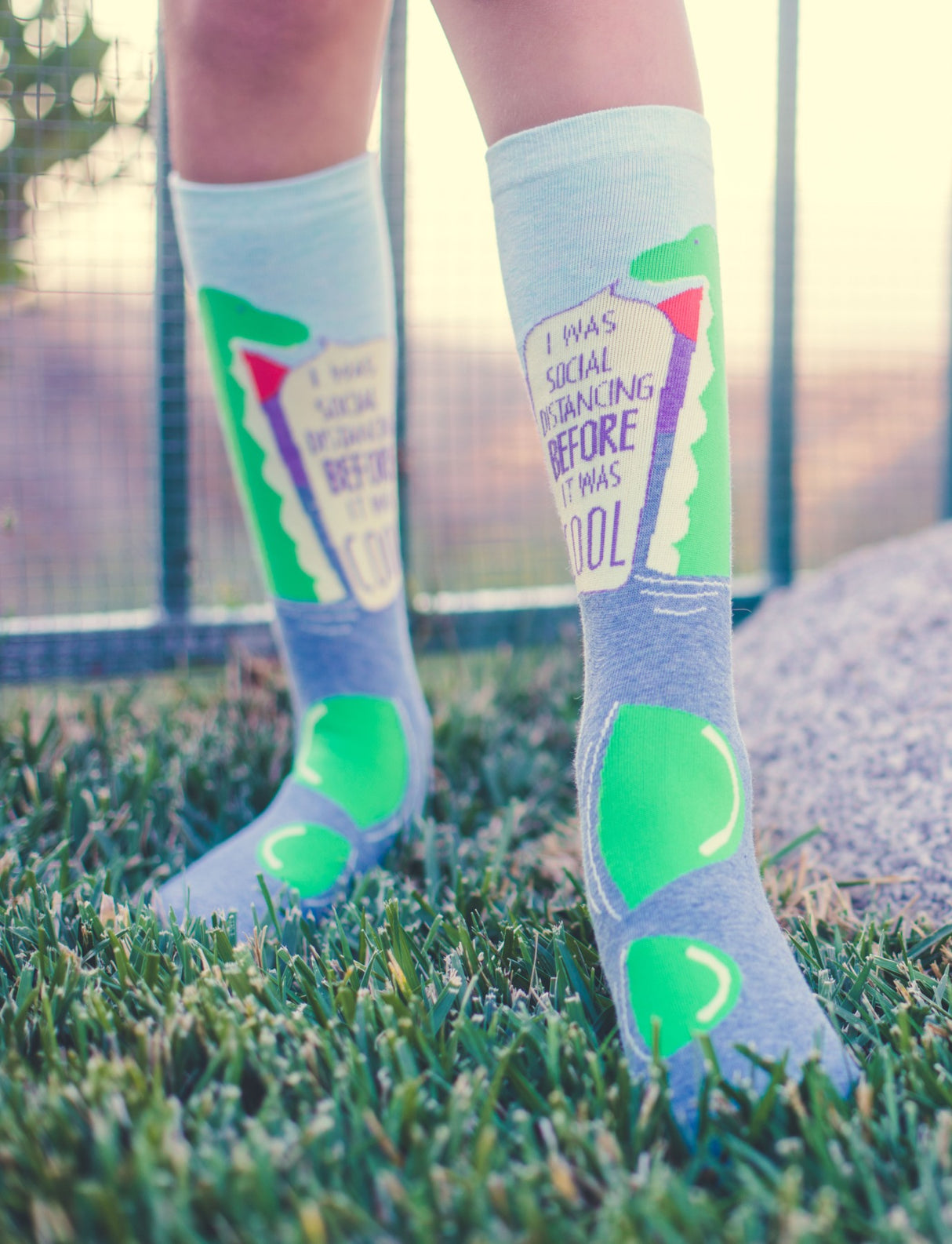Men's I Was Social Distancing Before It Was Cool Socks Funny Loch Ness Monster Novelty Footwear