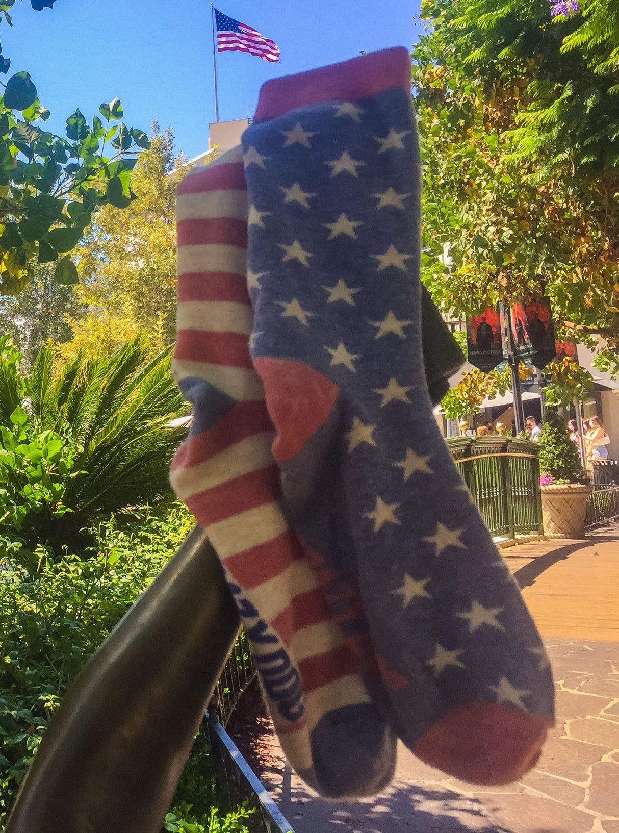 Women's Stars And Stripes Socks Festive 4th Of July Independence Day Patriot Footwear