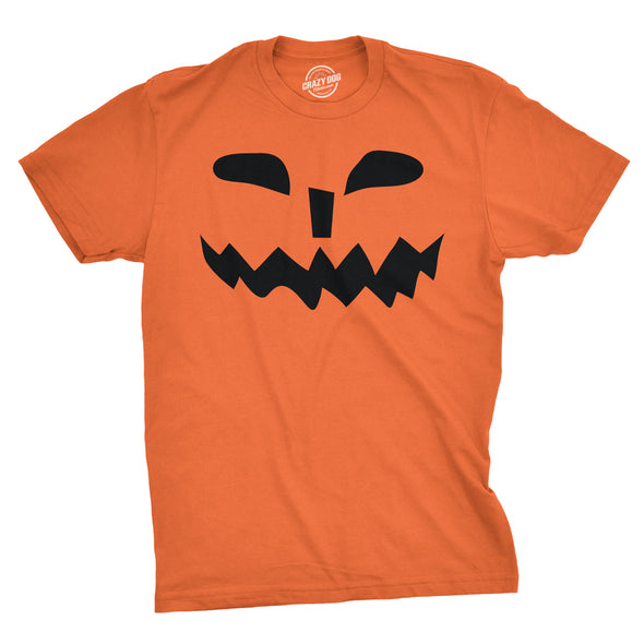 Spikey Teeth Pumpkin Face Men's Tshirt