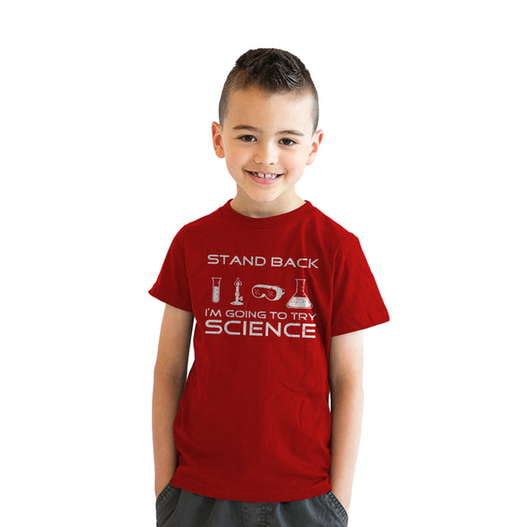 Youth Stand Back Science Funny Shirts Cool Humorous Nerdy T shirts for Geeks