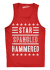Mens Star Spangled Hammered Funny Shirts Workout Sleeveless Fitness Tank Top