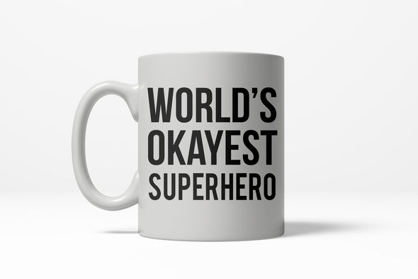 Worlds Okayest Superhero Funny Comic Nerdy Ceramic Coffee Drinking Mug 11oz Cup