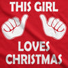 Youth This Girl Loves Christmas Shirt Kids Xmas Party Holiday Shirt For Girls