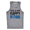 This Is My Happy Hour Tank Top Funny Fitness Workout Drinking Sleeveless Tee