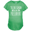Maternity Tis The Season to Be Pregnant Funny Christmas Pregnancy Holiday T shirt