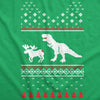 T-Rex Attacking Moose Christmas Ugly Sweater Funny Holiday Hilarious Adult Humor