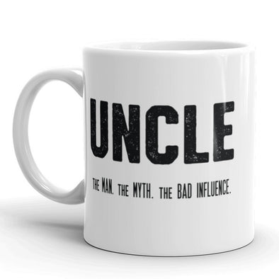 Uncle The Man The Myth The Influence Coffee Mug Funny Family Ceramic Cup-11oz