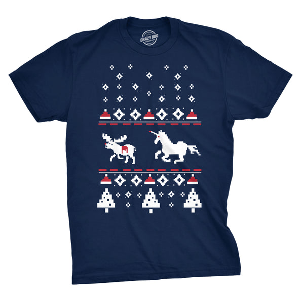 Unicorn Stab Ugly Christmas Sweater Men's Tshirt