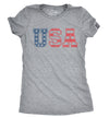 Womens USA Vintage T Shirt 4th Of July Indepence Day Tshirt Patriotic America