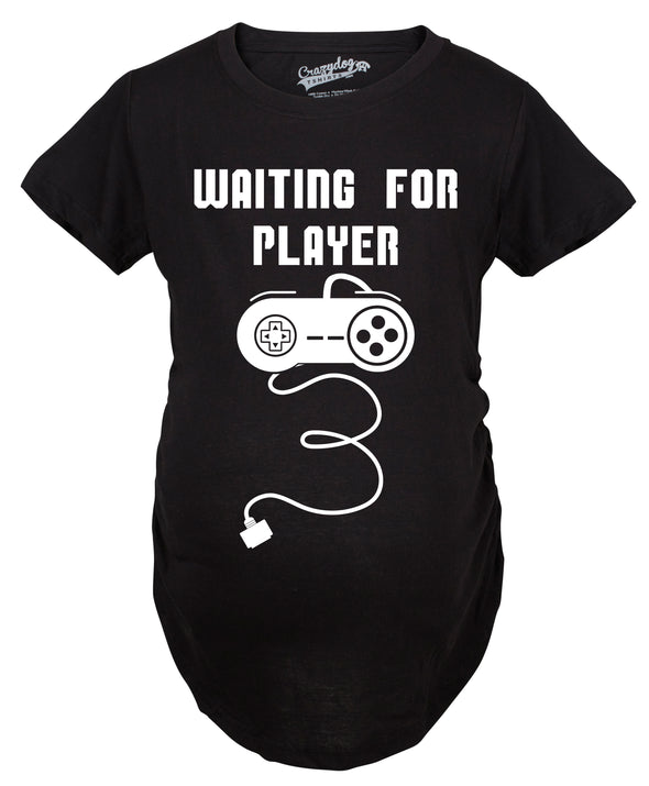 Maternity Waiting For Player Funny Pregnancy Shirt Gamer Tee
