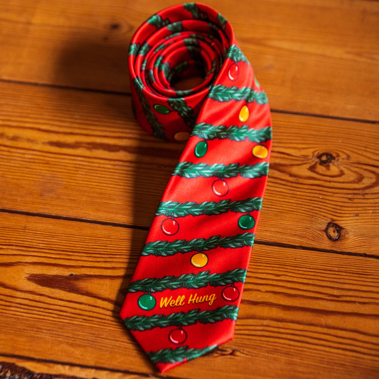 Well Hung Necktie Funny Ties Christmas Tie Mens Novelty Neckties