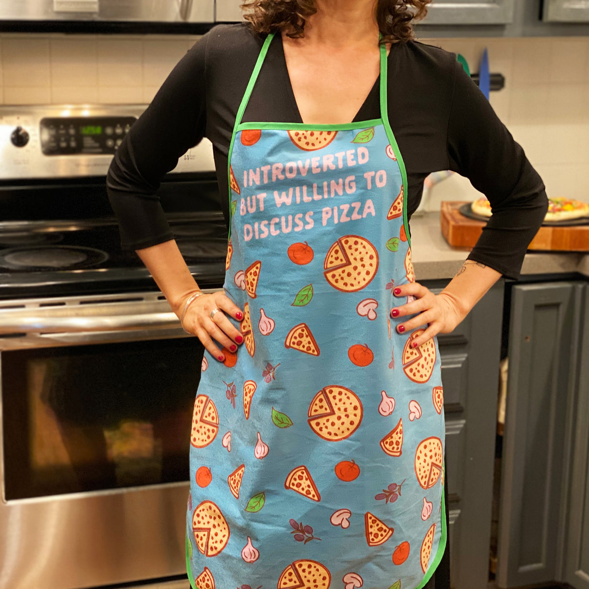 Introverted But Willing To Discuss Pizza Oven Mitt + Apron