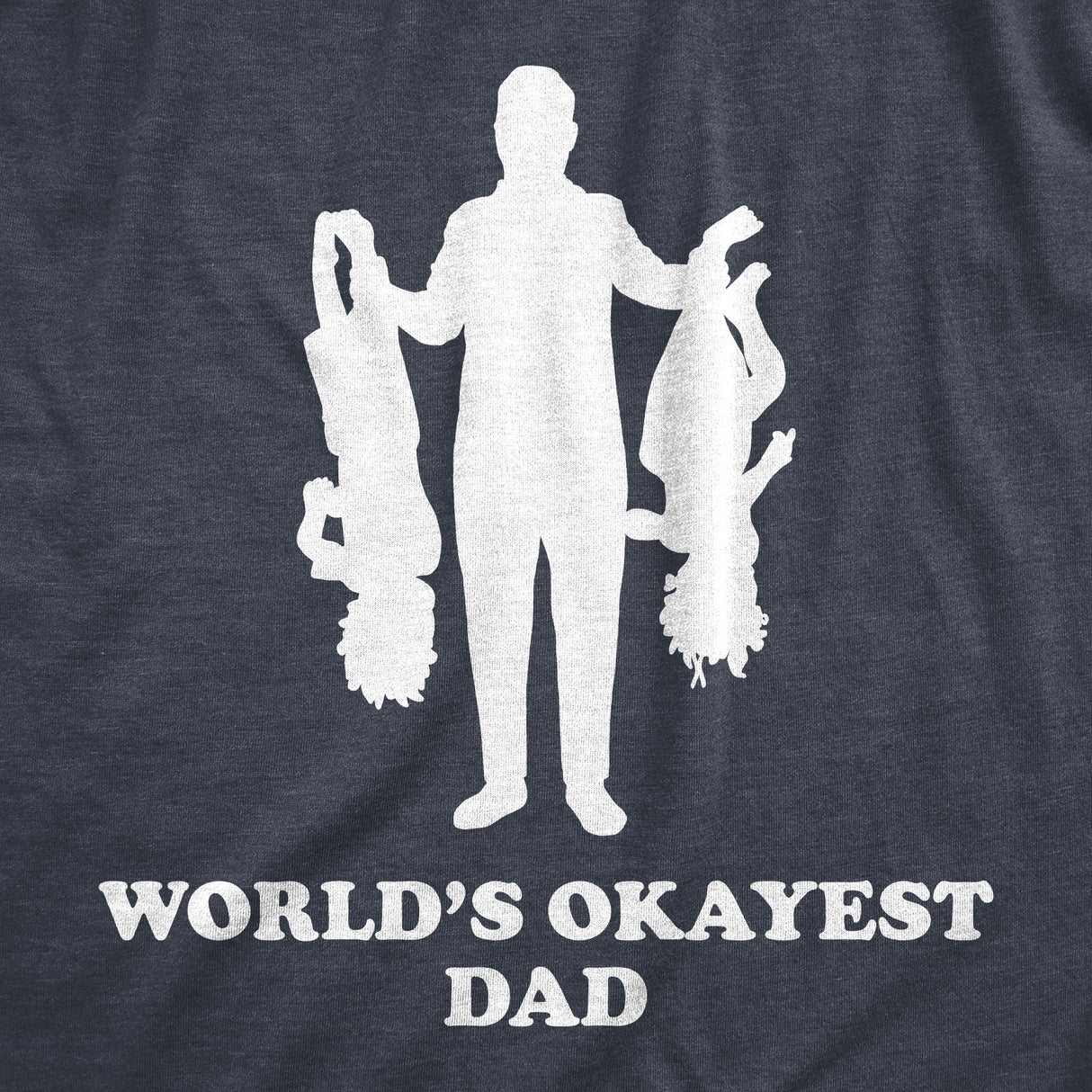Upside Down Kids World's Okayest Dad Men's Tshirt
