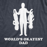Upside Down Kids World's Okayest Dad Men's Tshirt
