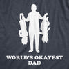 Upside Down Kids World's Okayest Dad Men's Tshirt