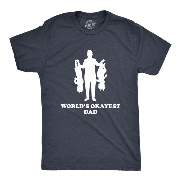 Upside Down Kids World's Okayest Dad Men's Tshirt