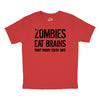 Youth Zombies Eat Brains Shirt Funny T Shirt Living Dead Halloween Outbreak Tee